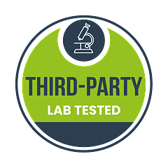 EINNALAB independently third-party lab tested badge