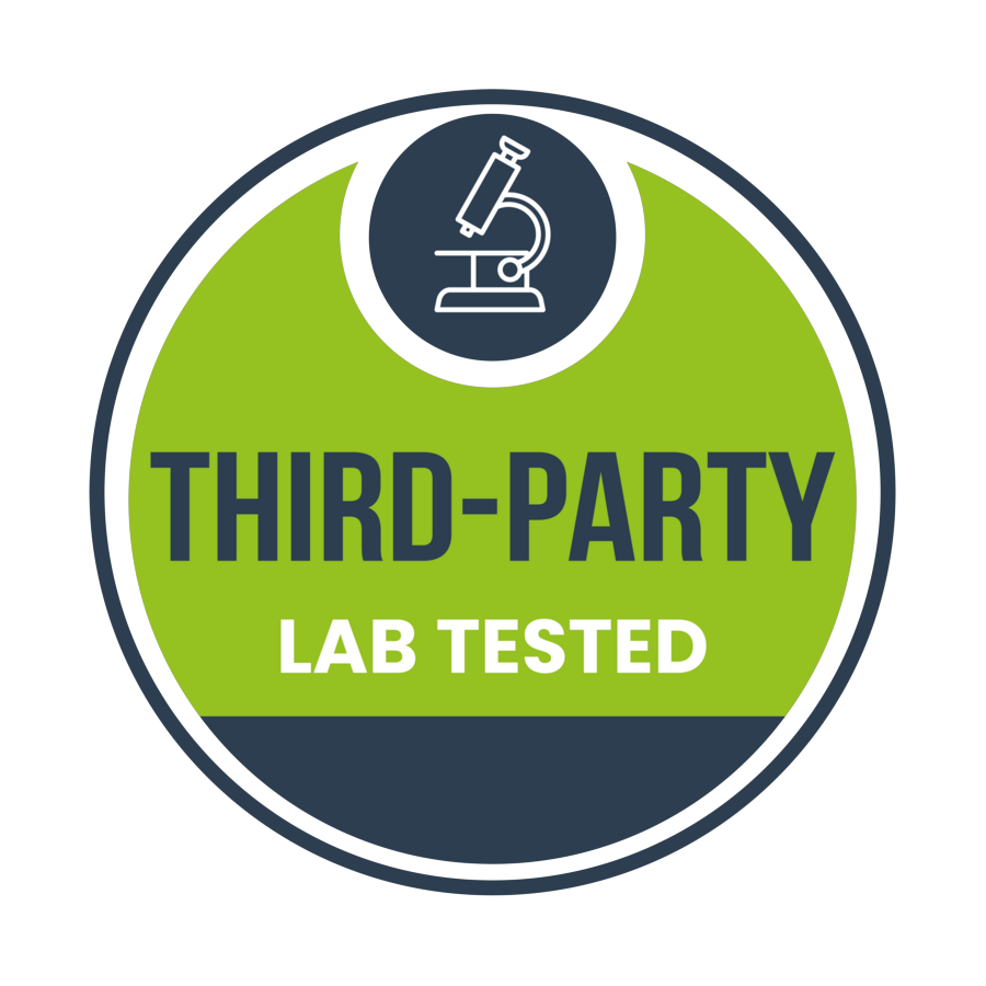 EINNALAB independently third-party lab tested badge